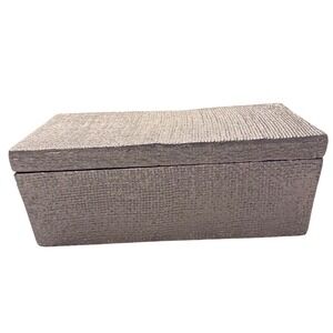 Pendulux Handmade Textured Silver‎ Aluminum Decorative Box Industrial Cast Metal